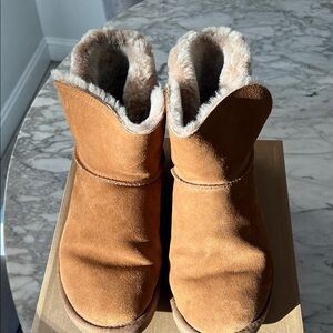 UGG Chestnut Suede Boots with Plush Lining